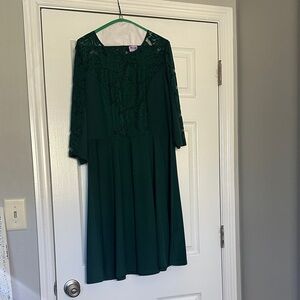 Elegant Green Lace Dress